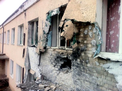 Damage at Slavyansk Children's Home
